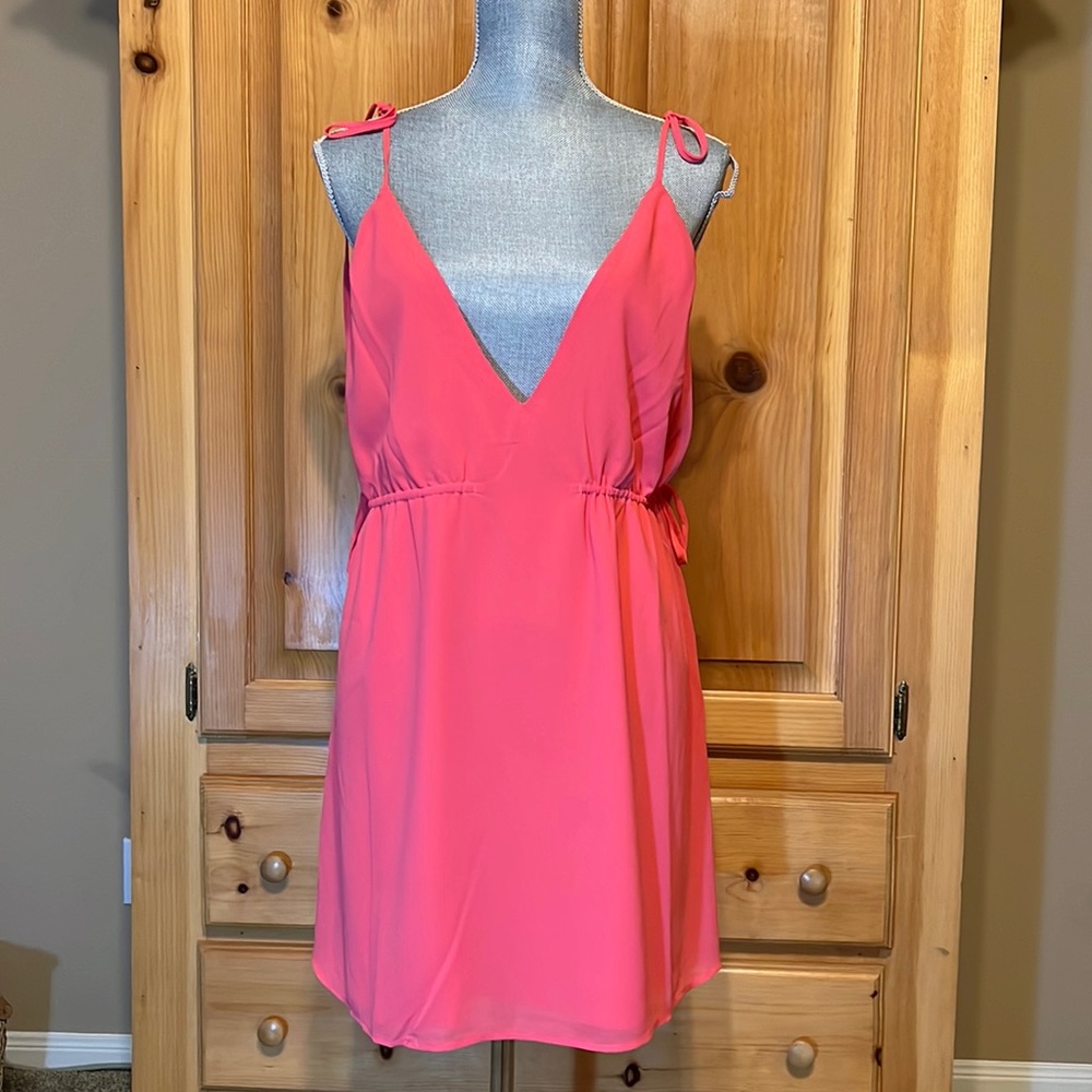 NWT Lovers+Friends Coral Slip Mini Dress M
